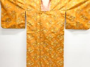 松皮菱に宝尽くし模様織出しロング道行コート